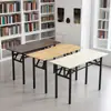 Mesa longa simples multifuncional para atividades de treinamento, mesa de escritório, mesa de café da manhã de feira, mesa dobrável sem instalação, escrivaninha