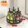 Estante de almacenamiento de cocina giratorio de 360 grados, estante para especias, caja de almacenamiento, estante para frascos de condimentos para aceite, sal, salsa, vinagre