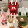 Organizador de Armazenamento para Mesa de Estudante de Grande Capacidade Estojo para Lápis Coisas Divertidas para Estudantes Novo Engraçado Boca Grande Fofo Divertido Porta-Canetas Engraçado