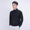 Camiseta de manga larga con media cremallera para hombre de negocios, nueva camiseta urbana de moda de otoño con cuello alto, interior para exteriores, informal de manga larga