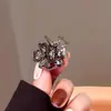 Presilha de Cabelo Elegante de Cristal de Alta Qualidade para Mulheres Novo Modelo 2024 Flor Raiz do Cabelo Pequeno Prendedor de Garra para Penteados Semi-Presos Prendedor de Garra de Tubarão