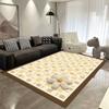 Alfombra para Sala de Estar Resistente a las Manchas y Fácil de Cuidar, Manta Grande de Área de Piso a Techo para Sofá y Mesa de Centro, Alfombra de Terciopelo Cristal de Alta Gama