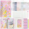 Cross-border transparente mão Ledger A6pvc fichário notebook livro de folhas soltas orçamento dinheiro gestão de dinheiro livro zipper bag conjunto