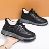 Botas Masculinas de Inverno Novas Transfronteiriças, Tênis Pai Velho de Pequim, Sapatos de Algodão Espessados com Forro de Lã Quente, Botas de Neve