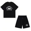 Marca Tendência Transfronteiriça Sub-Marca Fog Ess Velvet Camiseta de Manga Curta Essenciais High Street Conjunto Fear of God