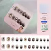 Venta Directa Personalizada de Fábrica Uñas Cortas, Medias y Largas para Manicura, Uñas Portátiles de Fototerapia Hechas a Mano, Pegatinas para Uñas, Estilo de Lujo Accesible 24 Piezas