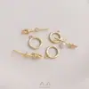 Fivela Ot Banhada a Ouro 14K Color-Preserving Zircônia Incrustada Pode Fixar Pérola de Meio Furo Acessórios de Fivela de Acabamento para Pulseira Colar DIY Feito à Mão