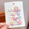 Pinzas para el pelo de niños, pinzas laterales, pinzas de pato princesa estrella de mar y concha, pinzas para flequillo, pasadores para la frente de niñas, accesorios para el pelo