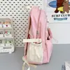 Mochila de duas peças para homens e mulheres, urbana simples leve grande capacidade estudante escolar mochila atacado moderna