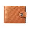 Comércio Exterior Moda Masculina Carteira Curta Fecho de Sucção Carteira Macia Couro Aberta Carteira de Negócios Porta Cartão Bancário Venda por Atacado