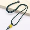 Colgante de Oro con Cordón de Jade Hetian Hecho a Mano de Cristal para Hombres y Mujeres Accesorios de Ágata de Cristal Cuerda de Collar Trenzada de Hilo de Jade