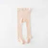 Medias Acanaladas de Primavera y Otoño para Niñas, Leggings Acanalados de Color Sólido, Leggings Elásticos Sin Costuras para Bebés para Usar Afuera