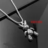 Cadena Versátil de Acero de Titanio Collar de Marca de Moda para Hombres, Colgante de Aleación Estilo Hip-Hop Streetwear, Accesorios de Cadena para Suéter Unisex al por Mayor