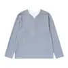 MAGMANS Sudadera de Estilo Japonés Simple Retro de Dos Piezas Falsas con Cuello Redondo para Hombre y Mujer T1269