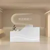 Balcão de Recepção Moderno de Luxo Leve para Loja de Roupas, Salão de Cabeleireiro, Salão de Beleza, Balcão de Empresa de Alto Padrão, Mesa de Bar