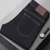 Calça Jeans Denim de Marca Francesa de Luxo com Três Agulhas e Cor Original para Homens, Novo Estilo Outono, Slim Fit, Elástica, Não Desbota