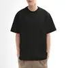 Camiseta Sencilla de Manga Corta Tencel de Peso Pesado para Hombre, Manga Media, Capa Base, Holgada, Cuello Redondo, Top Moderno para Hombre