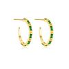 Brinco de Prata Esterlina S925 Quatro Cores Grande Pedra C Brincos Estilo Coreano Diamante All-match Joia de Orelha Senso de Moda Brinco Simples