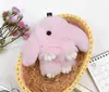 Lindo Colgante de Conejo de Peluche para Bolso, Colgante de Accesorio de Peluche, Colgante Llavero de Conejo Rex