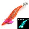 Directo de fábrica láser relámpago luminoso anzuelo de calamar camarón de madera anzuelo suave bolsa con cremallera juego de 10 colores 3.0#3.5#