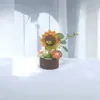 127 Muebles para el Hogar en Maceta Tejidos a Mano Optimizados Flor Artificial Tejida Ramo de Girasol Tejido a Crochet Regalo