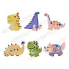Adesivos de Tecido de Dinossauro Desenho Animado Fofo para Decoração de Roupas e Calças de Crianças Adesivos Patch Autoadesivos Etiqueta Bordada de Animal Subsídio de Reparo