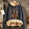 Sudadera de Vellón de Cordero para Hombre Otoño e Invierno Tendencia Ins Ropa de Pareja Holgada Talla Grande Chaqueta Cálida Casual con Forro de Vellón Engrosada