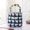Bolsa Térmica Portátil de Dibujos Animados, Bolsa para Lonchera de Estudiante, Bolsa de Almuerzo, Bolsa Redonda de Almacenamiento de Gran Capacidad con Asa