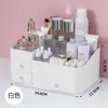 Caja de Almacenamiento Cosmético Tipo Cajón Compartimentada Caja de Plástico Caja de Almacenamiento para Escritorio Estante de Almacenamiento para Brochas de Maquillaje Labiales