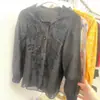 Camisa Bordada de Cuello Redondo Estilo Francés, Clima Soleado de Verano, Rejuvenecedora, Nuevo Estilo de Primavera, Camisa Base de Seda Xiangyun de Rayón con Protección Solar
