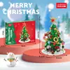 Brinquedos de Blocos de Montar Papai Noel Árvore de Natal Presentes de Feriado Brinquedos Educativos de Montagem para Crianças Meninos e Meninas Atacado Instituições Educacionais