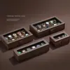 Caja de Almacenamiento para Relojes de Cuero con Veta de Madera, Caja para Colocar Relojes en Casa, Caja de Exhibición Exquisita de Madera Maciza de Alta Gama, Caja para Relojes Mecánicos y Joyería