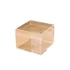 Caja Plástica Transparente Cuadrada Caja para Tiramisú de Grado Alimenticio Caja para Pastel Mousse Postre Dulces Caja para Empaque de Galletas