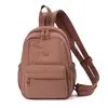 Mochila Versátil de Moda para Mujer 2026 Mochila Casual Simple de Doble Hombro Bolsa de Tela de Nylon Repelente al Agua