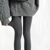 Leggings Grises Vintage de Lunares para Mujer Otoño e Invierno Terciopelo Lunares Puros Pantimedias Ajustadas Blanco Leche Calentadores