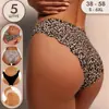 Ropa Interior de Nylon de Alta Calidad Hilo de Hielo Estampado de Leopardo Estampado de Cebra Patrón de Puntos Alta Elasticidad Talla Grande