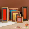 Moldura para Cartão de Caligrafia em Microfibra Moldura de Foto de Madeira Suporte de Exibição Tridimensional Vazado Atacado Superfície de Vidro Suporte de Exibição Multicolorido Pendurado na Parede Atacado