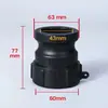 Accesorios para Válvula de Barril Ton IBC Conector de Barril Ton Adaptador de Barril Ton 50 a 25 Interfaz de Barril Ton para Contenedor
