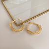 Aretes Retro Vintage de Moda con Gota de Aceite Nicho Elegantes Estilo Mid-Century Aretes Personalizados de Perlas de Alta Gama