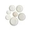 Pratos de Papel Descartáveis, Pratos de Polpa Biodegradáveis, Bandejas de Festa, Pratos de Louça, Pratos Redondos 6789 polegadas, Ecológicos e Biodegradáveis
