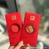 Adesivos de Telefone de Ouro Puro 999 para o Festival da Primavera, Artesanato em Metal de Envelope Vermelho de Alta Qualidade, Presentes para Reunião Anual