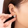 Brincos de Prata Simples Estilo Yuan Quan Europeu e Americano, Agulha de Prata, Zircônia, Padrão Tridimensional Vazado com Banho de Diamante Completo, Brincos da Moda para o Dia a Dia