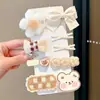 Cor de café Maillard outono e inverno pelúcia infantil pequeno grampo de cabelo lateral grampo lateral acessório de cabelo para cabelo quebrado de menina grampo bb grampo de cabelo