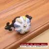Puxador Cerâmico Mediterrâneo para Portas de Armário Estilo Rústico, Puxador Único para Gaveta Estilo Chinês, Puxador Artístico para Portas de Guarda-Roupa e Armário, Venda Direta da Fábrica