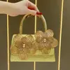 Bolso de mujer transfronterizo nuevo, bolso de mano para dama con incrustaciones de diamantes brillantes, bolso de mano exquisito y elegante, bolso cruzado con cadena, bolso de noche