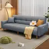 Sofá de couro resistente a arranhões de gato sala de estar apartamento pequeno multifuncional preguiçoso dobrável sofá-cama sala de estar apartamento de aluguel minimalista