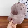 Boné de Baseball Vintage Desgastado Liso Tie-Dye Lavado Jeans Unissex Estilo Coreano Versátil Tendência Boné de Sol