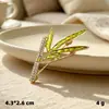 Broche de Bambú Estilo Chino Anti-Exposición, Broche Delgado y Recubierto, Corsage para Traje, Abrigo Estilo Antiguo, Accesorios de Alta Gama