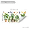 Variedad de Plantas Verdes Colgantes, Macetas Colgantes, Flores, Pegatinas de Mariposas para Ventanas, Decoración para Tiendas y Hogares, Pegatinas Electrostáticas para Vidrio Visibles por Ambos Lados