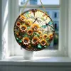 Pegador de Sol Acrílico com Design de Flor de Libélula Transfronteiriça - Decoração Suspensa Transparente para Casa